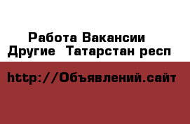 Работа Вакансии - Другие. Татарстан респ.